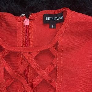 Red prettylittle thing dress